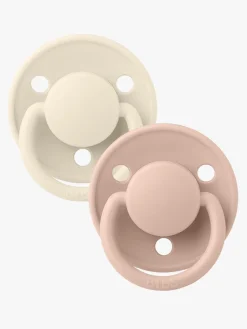 Sutter & Suttesnore|BIBS Sut De Lux 2-pak Silicone, Ivory/Blush Hvid/Lyserød