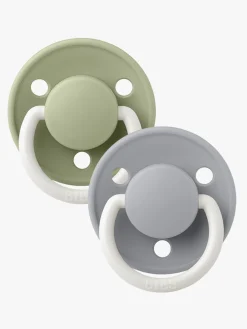 Sutter & Suttesnore|BIBS Sut De Lux 2-pak Silicone, Sage Glow/Cloud Glow Grøn/Grå