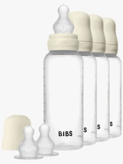 Spisetid|BIBS Sutteflaske Silicone 4-pak 270 ml, Ivory