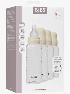 Spisetid|BIBS Sutteflaske Silicone 4-pak 270 ml, Ivory