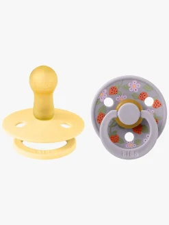 Sutter & Suttesnore|BIBS x Liberty Colour Strawberries Sut 2-pak Latex Str. 2, Pale Butter Mix Grå/Flerfarvet