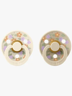 Sutter & Suttesnore|BIBS x Liberty Colour Strawberries Sut 2-pak Latex Str. 1, Ivory Mix Hvid/Flerfarvet