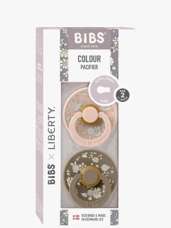 Sutter & Suttesnore|BIBS x Liberty Colour Sut 2-Pak Latex Str. 2 Rund, Capel/Blush Mix Lyserød/Brun