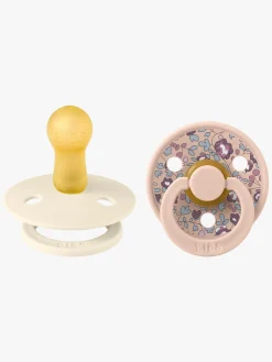 BIBS Sutter & Suttesnore-x Liberty Colour Sut 2-Pak Latex Str. 2 Rund, Eloise/Blush Mix