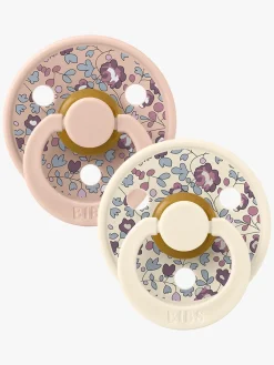 BIBS Sutter & Suttesnore-x Liberty Colour Sut 2-Pak Latex Str. 2 Rund, Eloise/Blush Mix