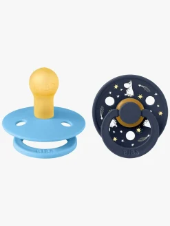 Sutter & Suttesnore|BIBS x Moomin Colour Good Night Sut 2-pak Latex Str. 1, Breeze Blå