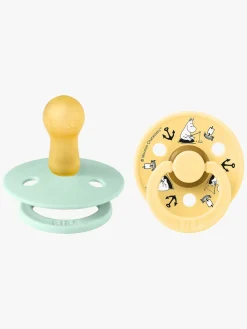 BIBS Sutter & Suttesnore-x Moomin Colour Sailing Sut 2-pak Latex Str. 2, Nordic Mint