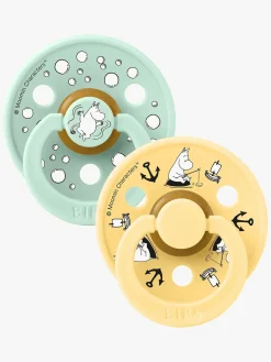 BIBS Sutter & Suttesnore-x Moomin Colour Sailing Sut 2-pak Latex Str. 2, Nordic Mint