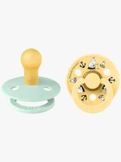 BIBS Sutter & Suttesnore-x Moomin Colour Sailing Sut 2-pak Latex Str. 1, Nordic Mint