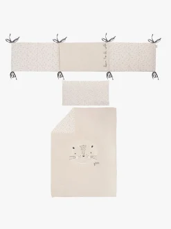 Børn BimbiPirulos Sengetøj-BimbiCasual Sengerand & Pudebetræk, White/Linen