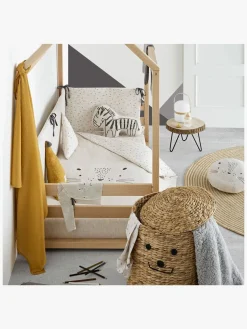 Børn BimbiPirulos Sengetøj-BimbiCasual Sengerand & Pudebetræk, White/Linen