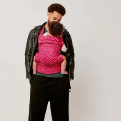 Bæreseler, Strækvikler & Bærestole|BizziGrowin Bizzi Growin Nomad Air Bæresele, Flaming Zebrano Lyserød