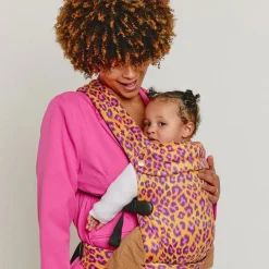 Bæreseler, Strækvikler & Bærestole|BizziGrowin Bizzi Growin Nomad Air Bæresele, Crazy Cat Orange/Lyserød/Lilla