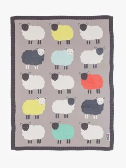 Interiør|BizziGrowin Bizzi Growin Strikket Tæppe Aio Baby, The Flock Grå