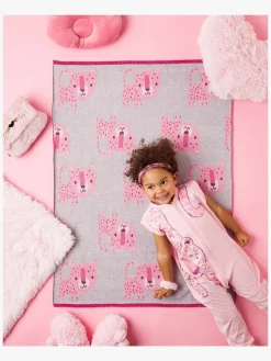 Interiør|BizziGrowin Bizzi Growin Strikket Tæppe Aio Baby, Lyra Leopard Rød