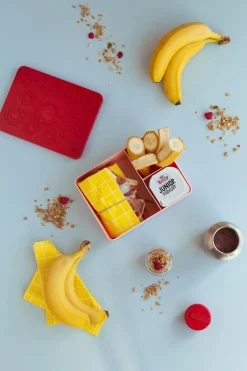 Spisetid|Blafre Madkasse 3 rum Blomst Orange/Gul