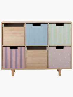 Børnemøbler|Bloomingville Calle Bogreol med Skuffer, Nature