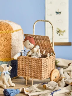 Børn Bloomingville Opbevaring-MINI Penne Rullevogn, Natur