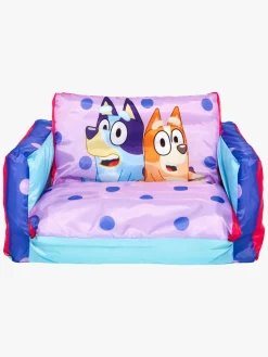 Børnemøbler|Bluey 2-i-1 Oppustelig Flip Out Sofa, Lyserød/blå