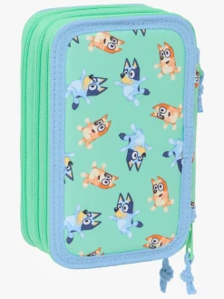 Kreativt Legetøj|Bluey Penalhus med 3 Rum, Sisters Blå/Grøn