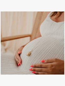 Graviditet|Bola Barselssmykke Dråbeformet, Guldfarvet