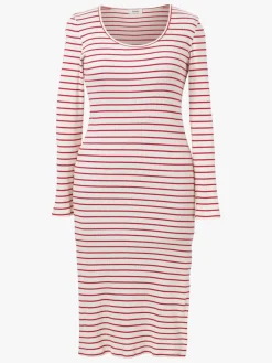 Tøj Til Mor|Boob Signe midi Kjole, Stripe White/Red