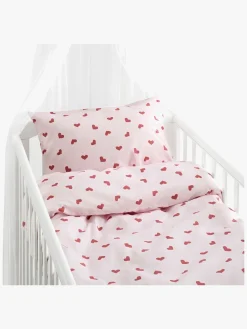 Sengetøj|Borgans Borganäs Sengesæt Tremmeseng Hjärtrud 2-delt 100x130, Pink