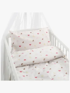 Børn Borgans Sengetøj-Borganäs Sengesæt Tremmeseng Hjärtrud 2-delt 100x130, Beige