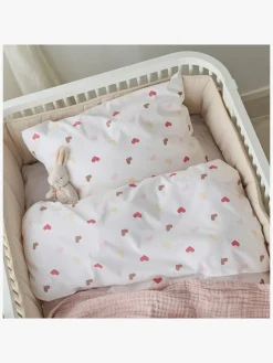 Børn Borgans Sengetøj-Borganäs Sengesæt Tremmeseng Hjärtrud 2-delt 100x130, Beige