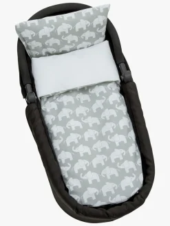 Sengetøj|RttStart Borganäs Sengesæt Tremmeseng Elefant 70x80, Grå