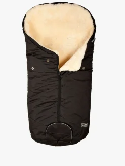 Køreposer|Bozz Lammeskindskørepose Klippet, Black/Nature Sort/Beige