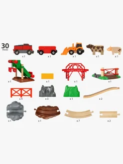 Togbaner & Legeborde|Brio 33984 Batteridrevet Godstog Bondegård