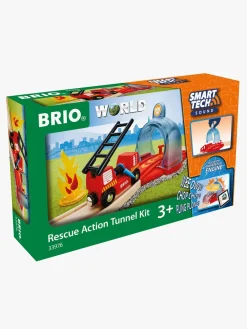 Brio Togbaner & Legeborde-33976 Rescue Action Tunnel-set, Smart Tech Sound