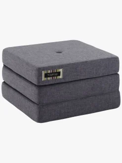 Børnemøbler|KlipKlap by 3 Fold Single Madras, Mørkegrå Grå