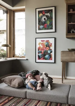 Børnemøbler|KlipKlap by 3 Fold Single Madras, Lysegrå Grå