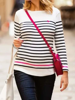 CacheCoeur Tøj Til Mor-Cache Cœur BREST Graviditetstrøje Sailor, White/Marine