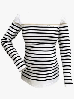 CacheCoeur Tøj Til Mor-Cache Cœur CROZON Graviditets- & Ammetrøje Sailor, White/Marine