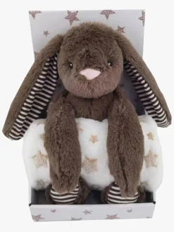 Interiør|CarloBaby Fleecetæppe Beige Stjerne & Kanin Brun/Beige