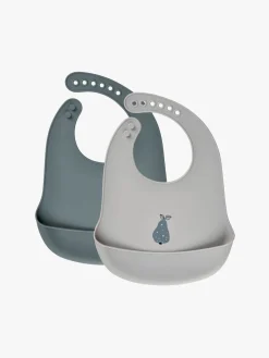 Spisetid|CeLaVi Silicon Hagesmæk 2-pak, Lead Grå