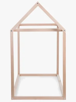 Børnesenge & Tilbehør|Childhome Juniorseng Hus 70x140, Natur