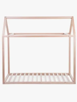 Børnesenge & Tilbehør|Childhome Juniorseng Hus 70x140, Natur