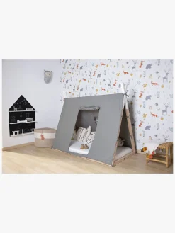 Børnesenge & Tilbehør|Childhome Juniorseng Tipi 70x140, Natur/White