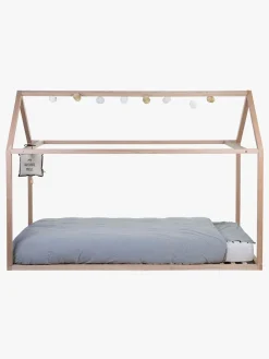 Børnesenge & Tilbehør|Childhome Sengeramme Hus 90x200 Natur