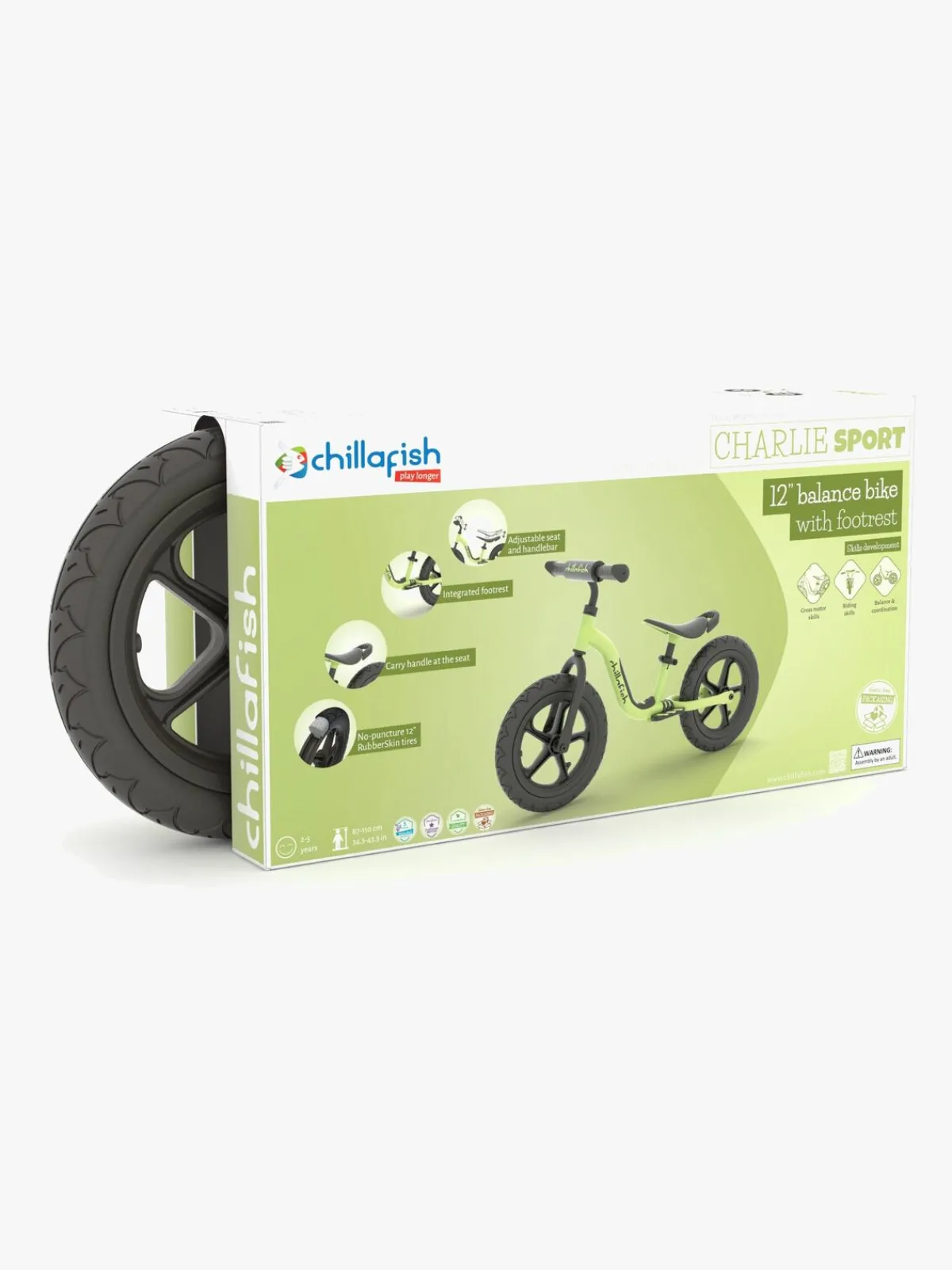 Chillafish Cykler-Charlie Sportsgrene Løbecykel, Pistachio