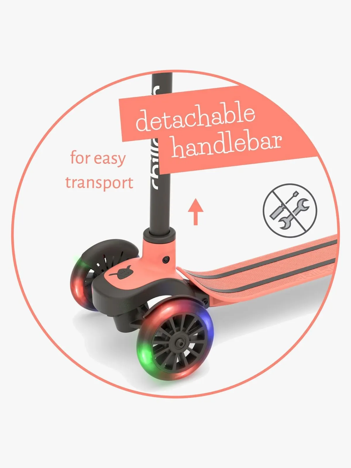 Chillafish Løbehjul-Scotti Glow Løbehjul, Flamingo