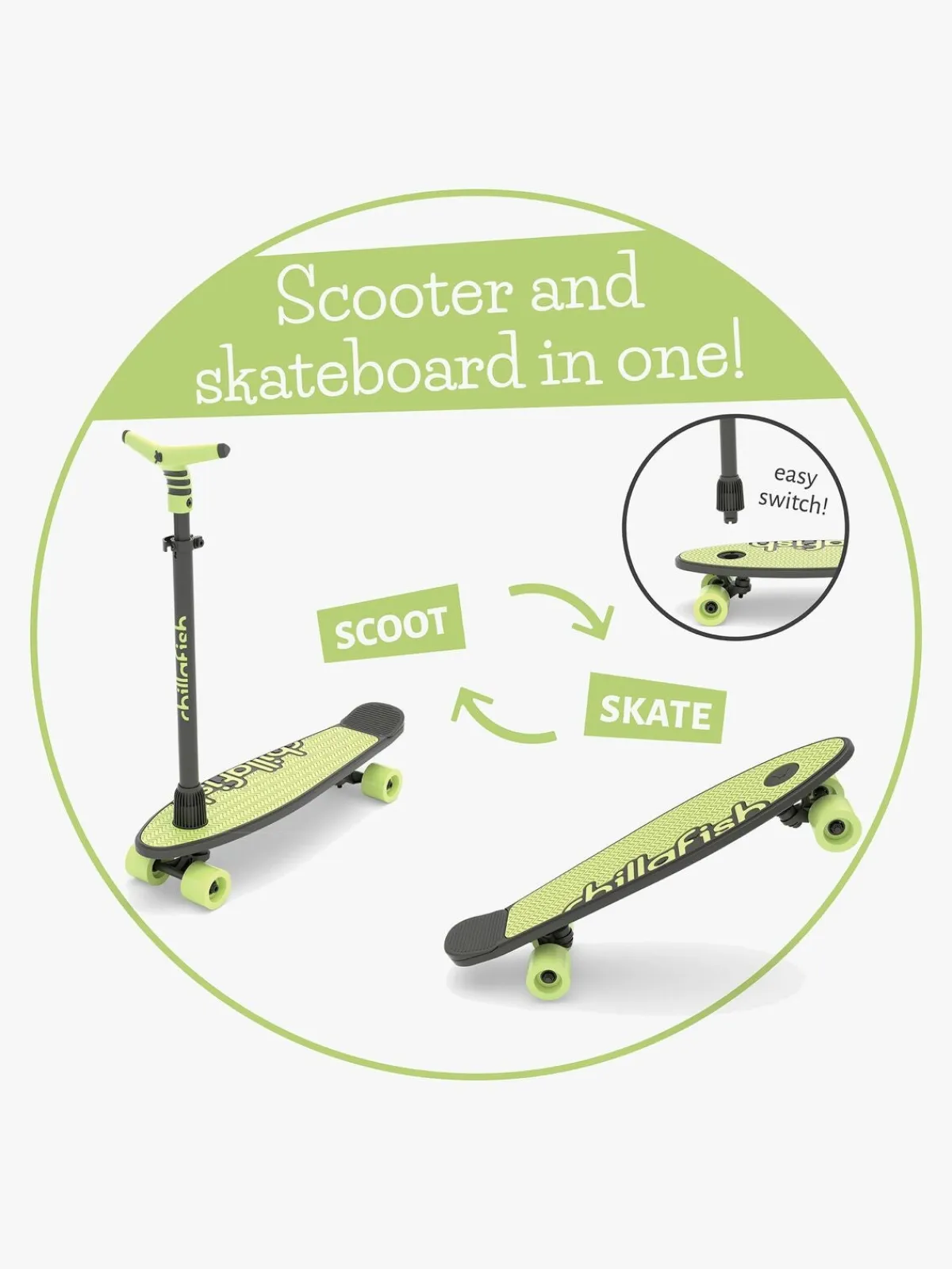 Løbehjul|Chillafish SkatieSkootie 2 Løbehjul, Pistachio Grøn