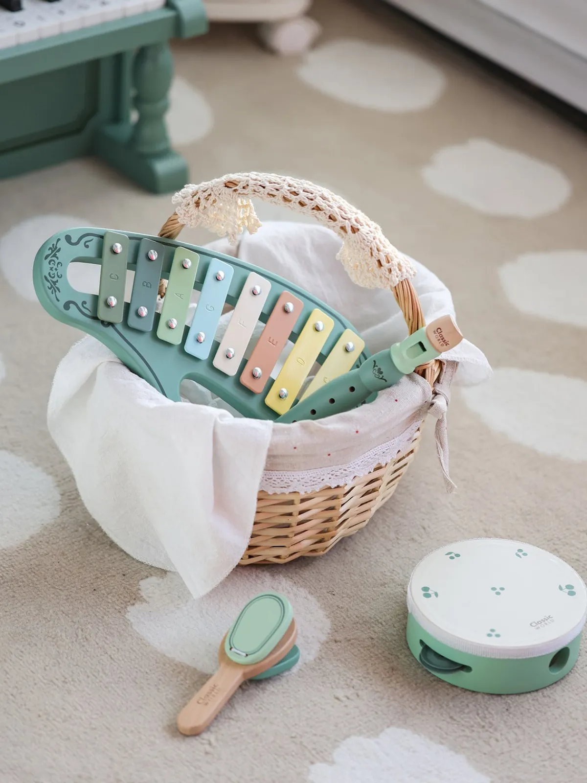 Børn ClassicWorld Musikinstrumenter|Legetøj Til Børn På 0-10 År-Classic World Vintage Musiksæt