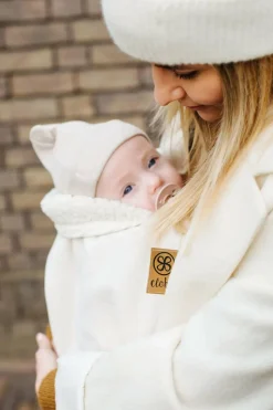 Cloby Bæreseler, Strækvikler & Bærestole-Bamsetæppe, Off White