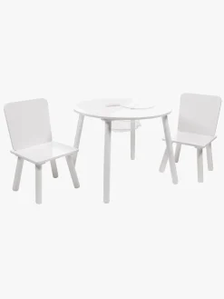 Børnemøbler|CloudberryCastle Cloudberry Castle BREE Bord & Stole med Opbevaring, Hvid