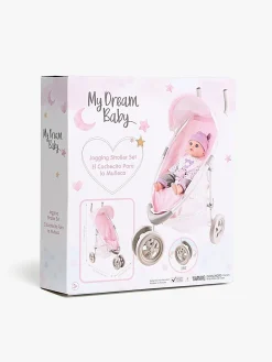 CloudberryCastle Dukker & Bamser-Cloudberry Castle Dukkevogn Jogging, Pink